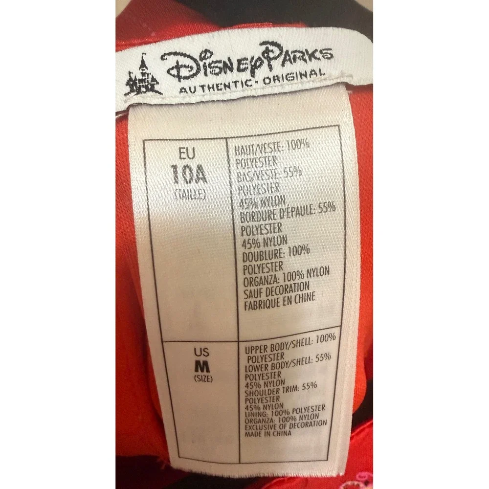 Disney Parks Elena of Avalor Red Floral Glitter Costume Dress Girls Medium M‎
